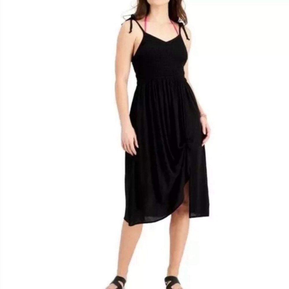 MIKEN Swim Smocked Midi Dress Cover Up Sz XS